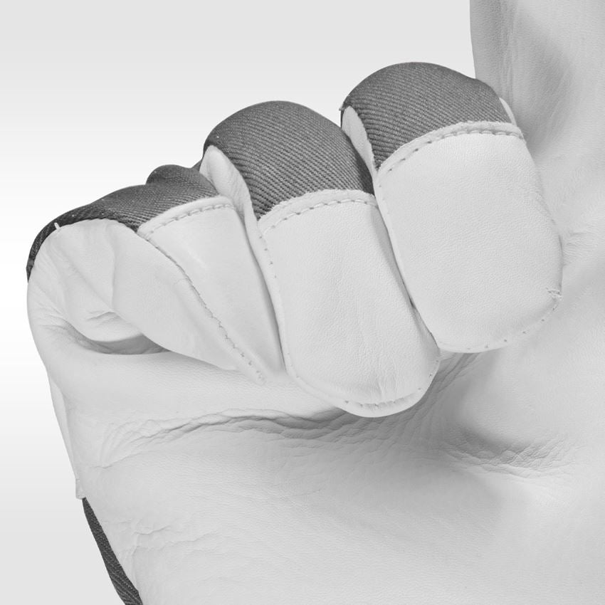Leer: Handschoenen Platinum van generfd leder 2
