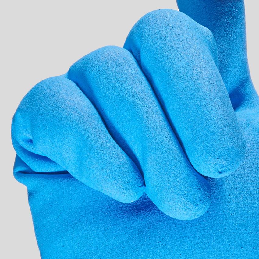 Gecoate: e.s. Nitril handschoenen evertouch winter + blauw/donkerblauw-melange 2