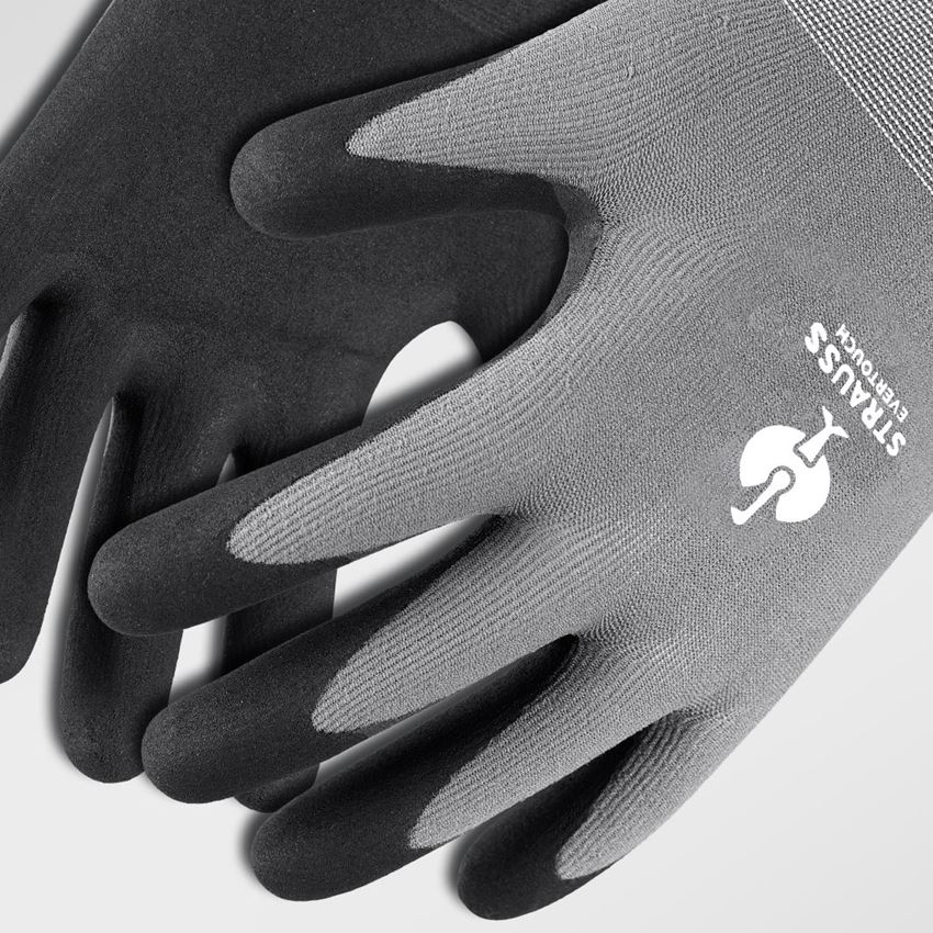 Gecoate: e.s. Nitril handschoenen evertouch micro + zwart/grijs 2