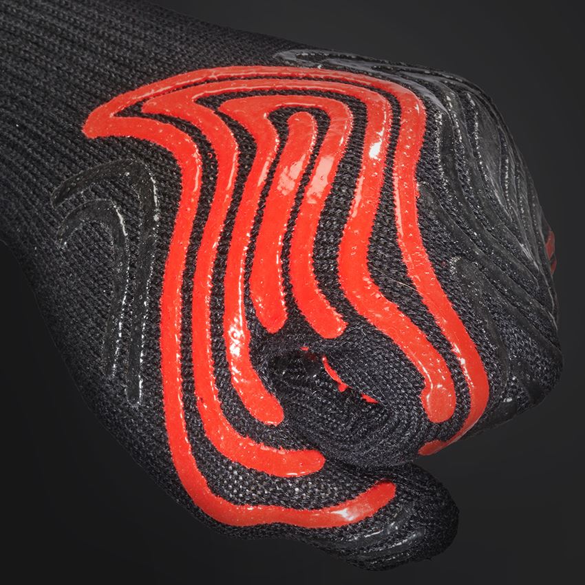 Textiel: e.s. Hittebestendige handschoenen heat-expert + zwart/rood 2