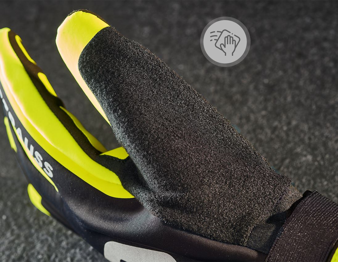 Hybride: Handschoenen e.s.trail winter + zwart/zuurgeel/bazaltgrijs