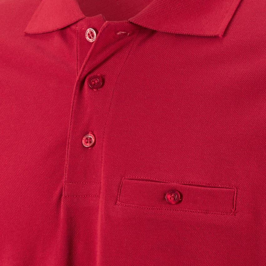 Shirts & Co.: e.s. Longsleeve-Polo cotton Pocket + rot 2