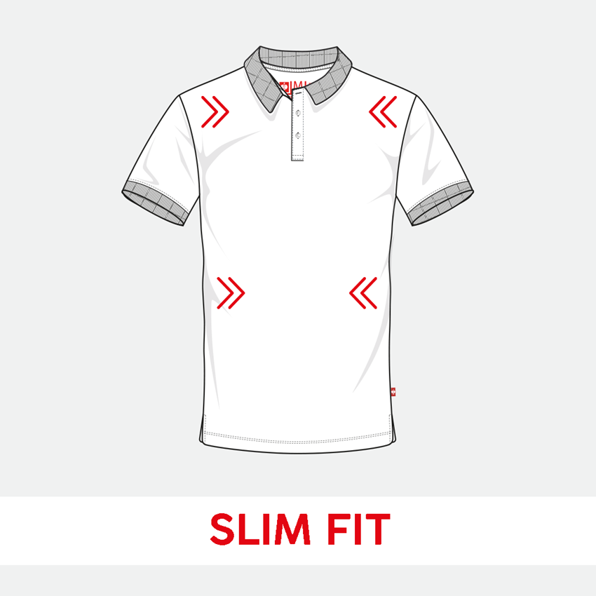 Shirts & Co.: e.s. Piqué-Polo cotton stretch, slim fit + schwarz 2
