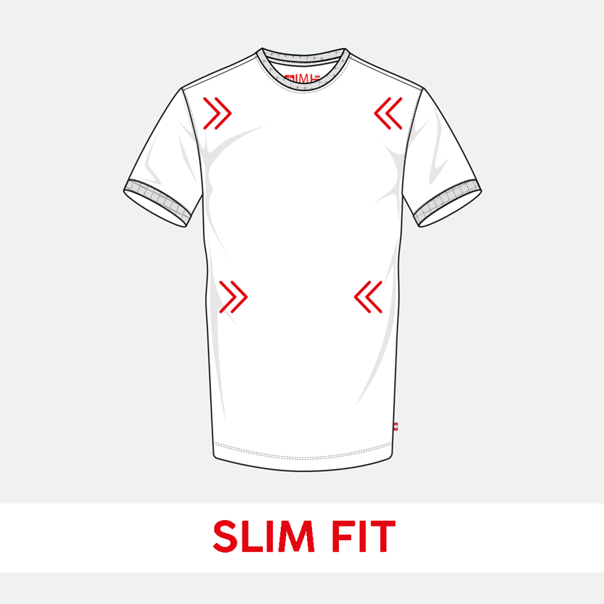 Shirts & Co.: e.s. T-Shirt cotton stretch, slim fit + schwarz 2