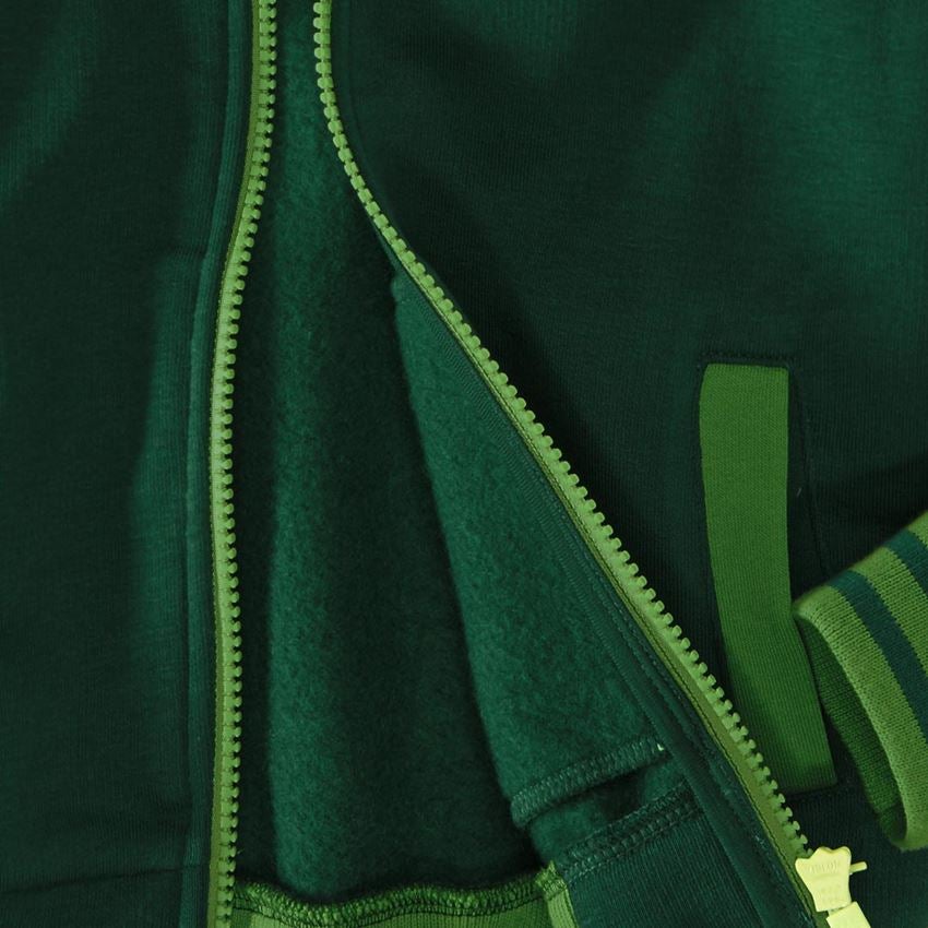 Shirts & Co.: Hoody-Sweatjacke e.s.motion 2020, Kinder + grün/seegrün 2
