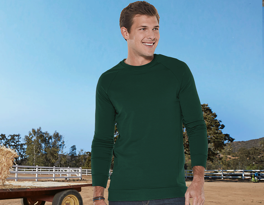 Schreiner / Tischler: e.s. Sweatshirt cotton stretch, long fit + grün