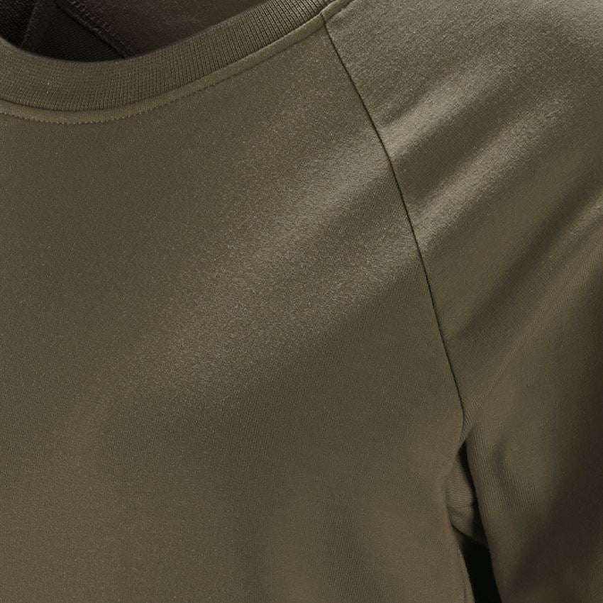 Shirts & Co.: e.s. Sweatshirt cotton stretch, Damen + schlammgrün 2