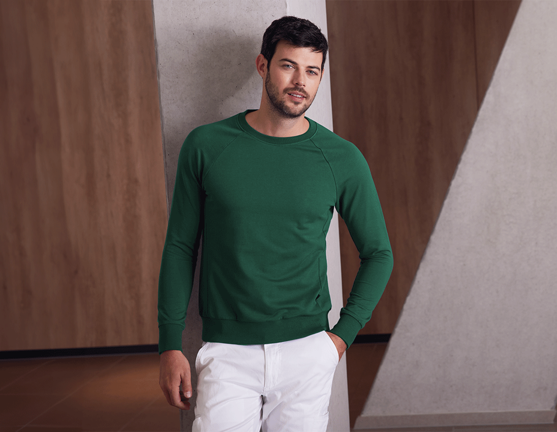 Shirts & Co.: e.s. Sweatshirt cotton stretch + grün