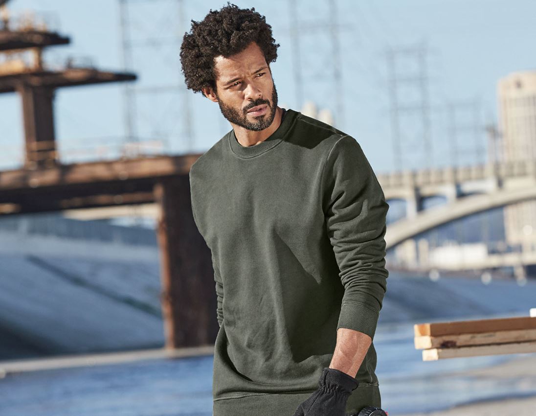 Hauts: e.s. Sweatshirt vintage poly cotton + vert camouflage vintage 3