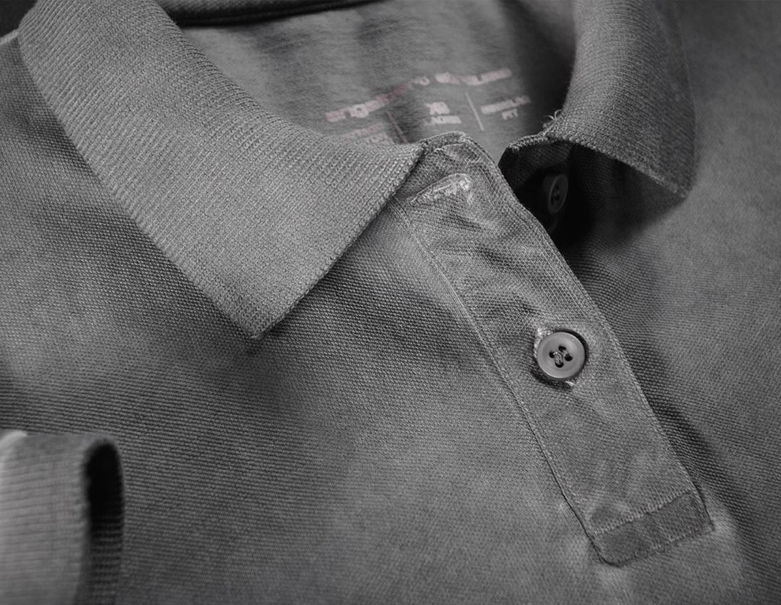 Shirts & Co.: e.s. Polo-Shirt vintage cotton stretch, Damen + zement vintage 2