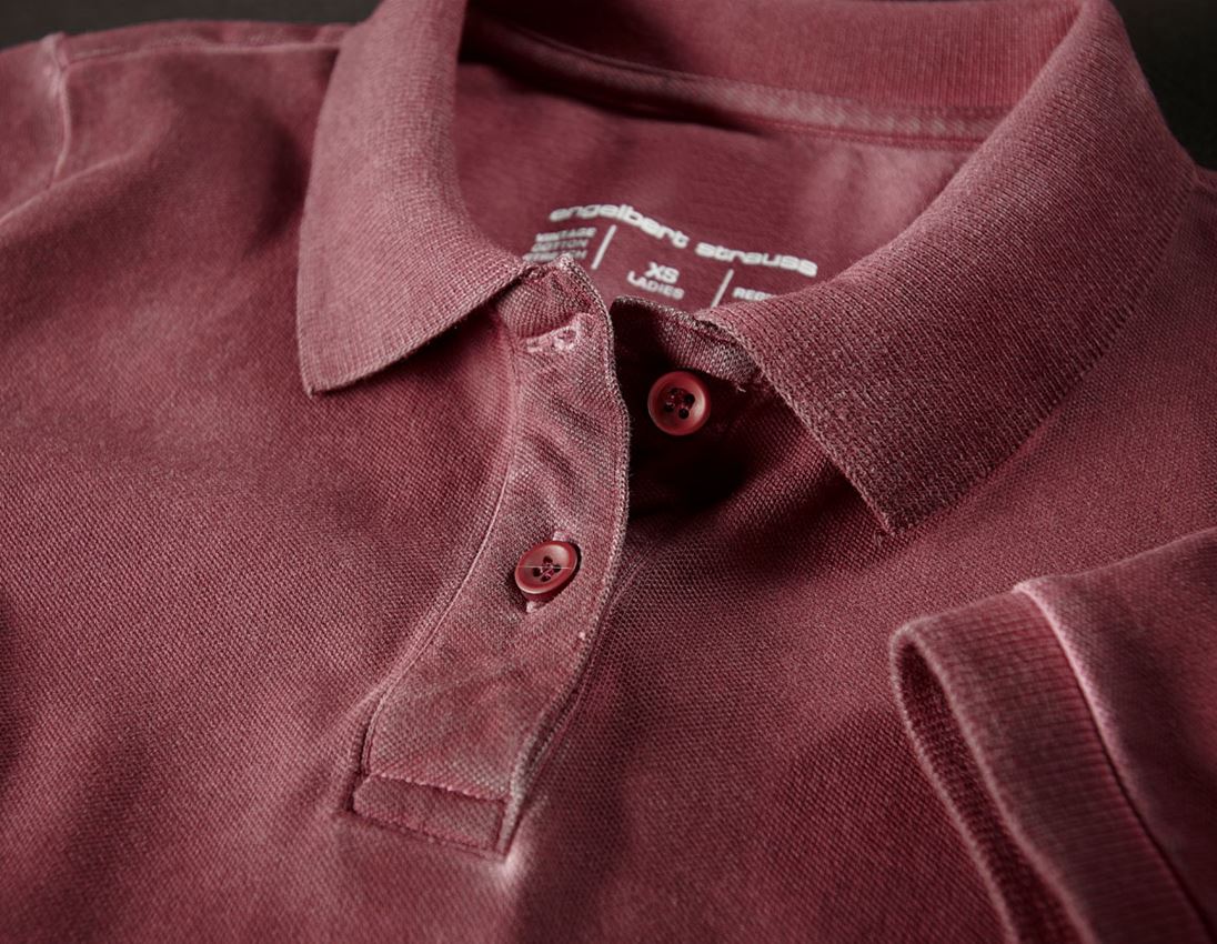 Bovenkleding: e.s. Polo-Shirt vintage cotton stretch, dames + robijn vintage 2
