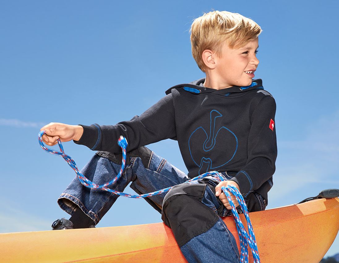 Bovenkleding: Hoody-Sweatshirt e.s.motion 2020, kinderen + grafiet/gentiaanblauw