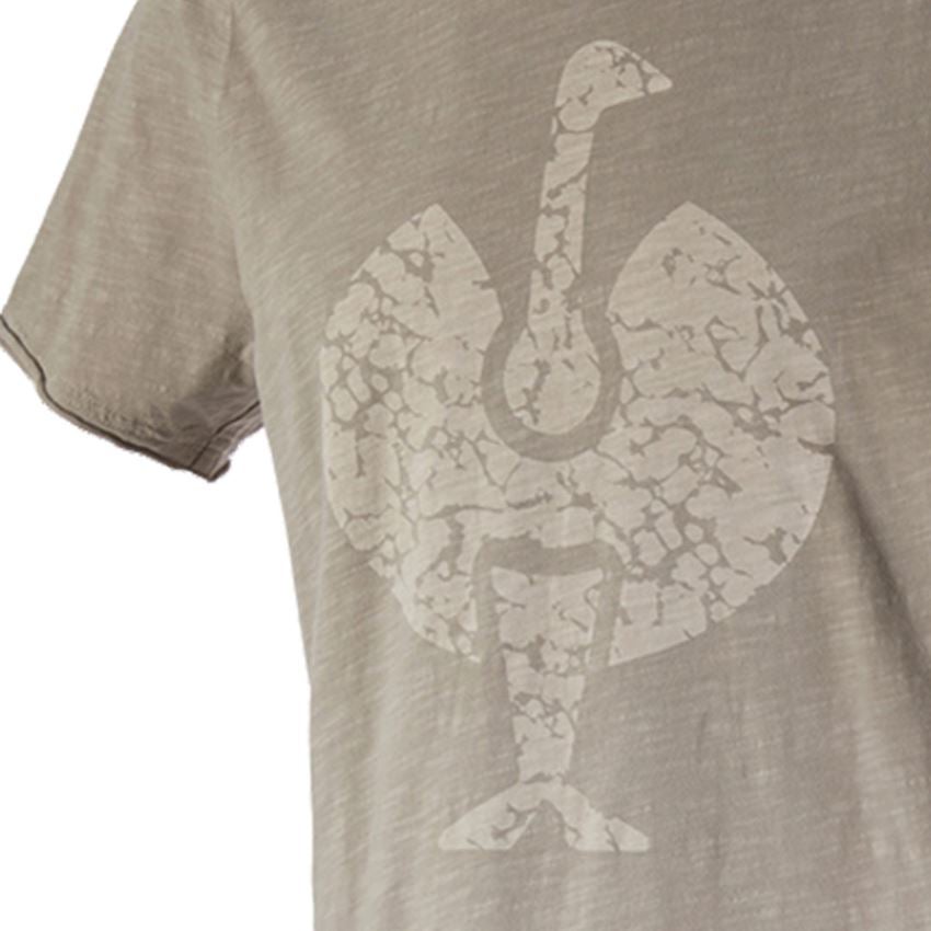 Bovenkleding: e.s. T-Shirt workwear ostrich + taupe vintage 2