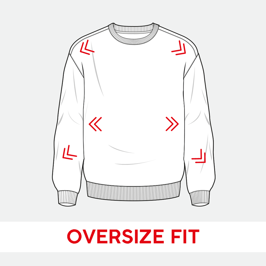 Shirts & Co.: Oversize Sweatshirt e.s.motion ten, Damen + rauchblau vintage 2