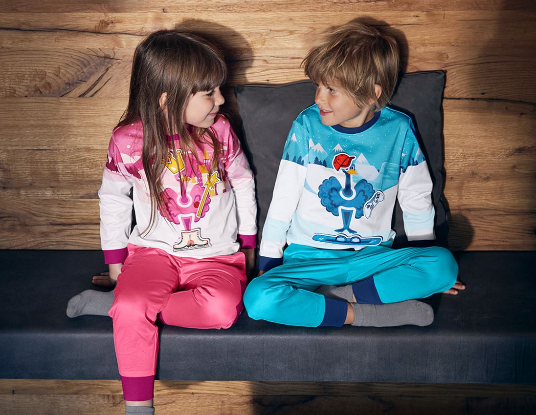 Accessoires: e.s. Pyjama Winter-fun, kinderen + nizzablauw