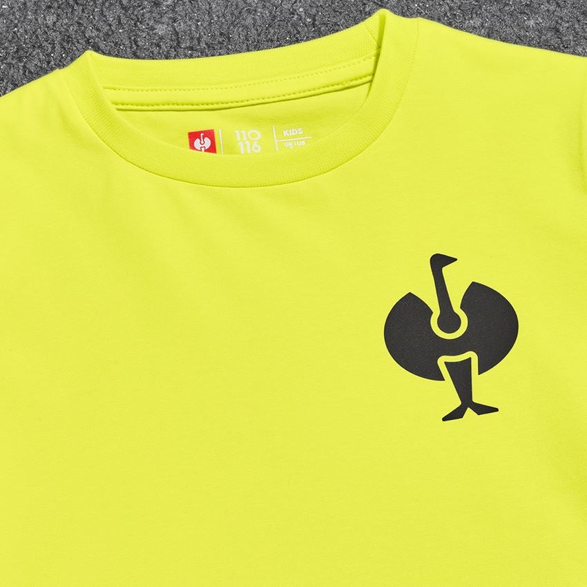 Hauts: T-Shirt e.s.trail, enfants + jaune acide/noir 2