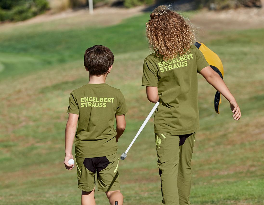 Themen: T-Shirt e.s.trail, Kinder + wacholdergrün/limegrün 1