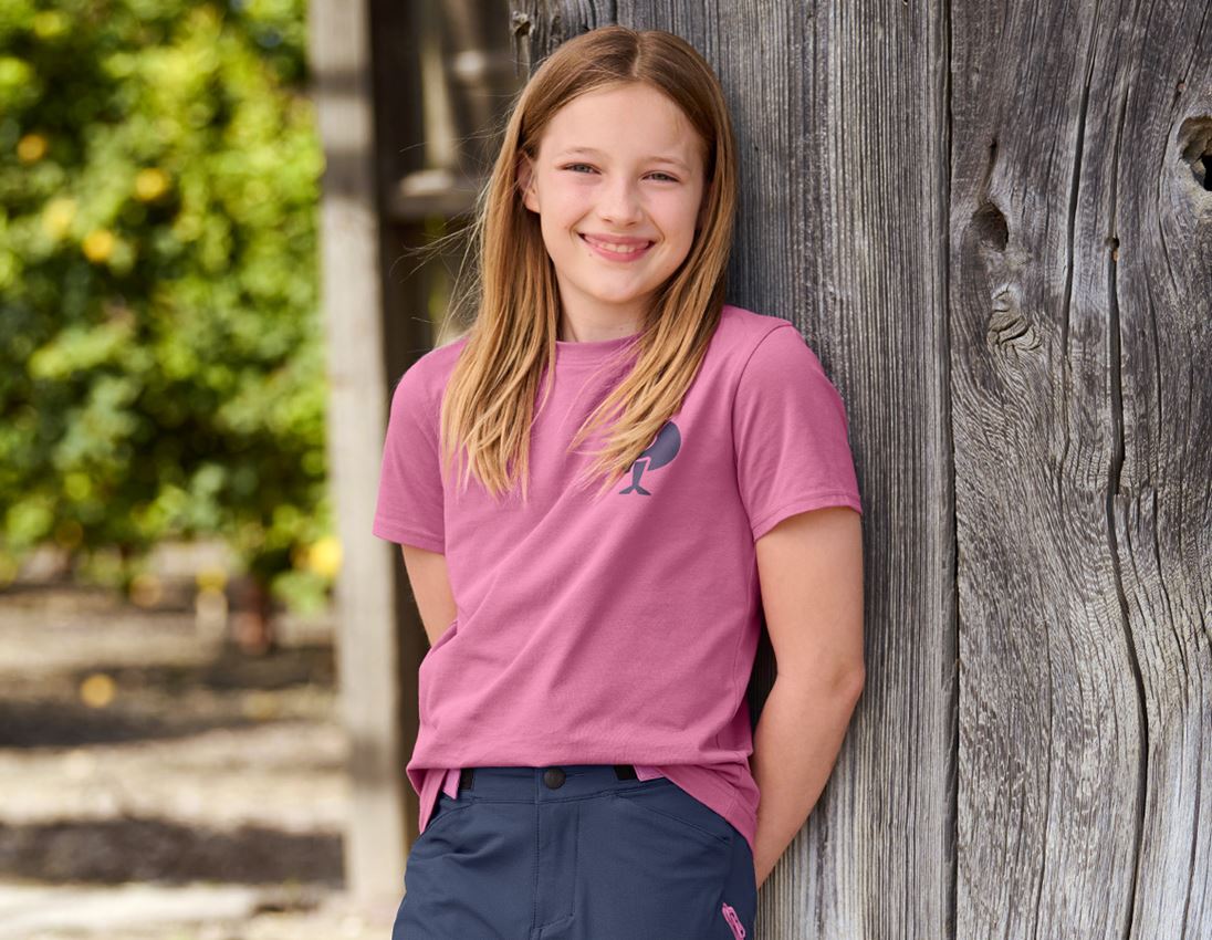 Bovenkleding: T-Shirt e.s.trail, kinderen + tarapink/diepblauw 1