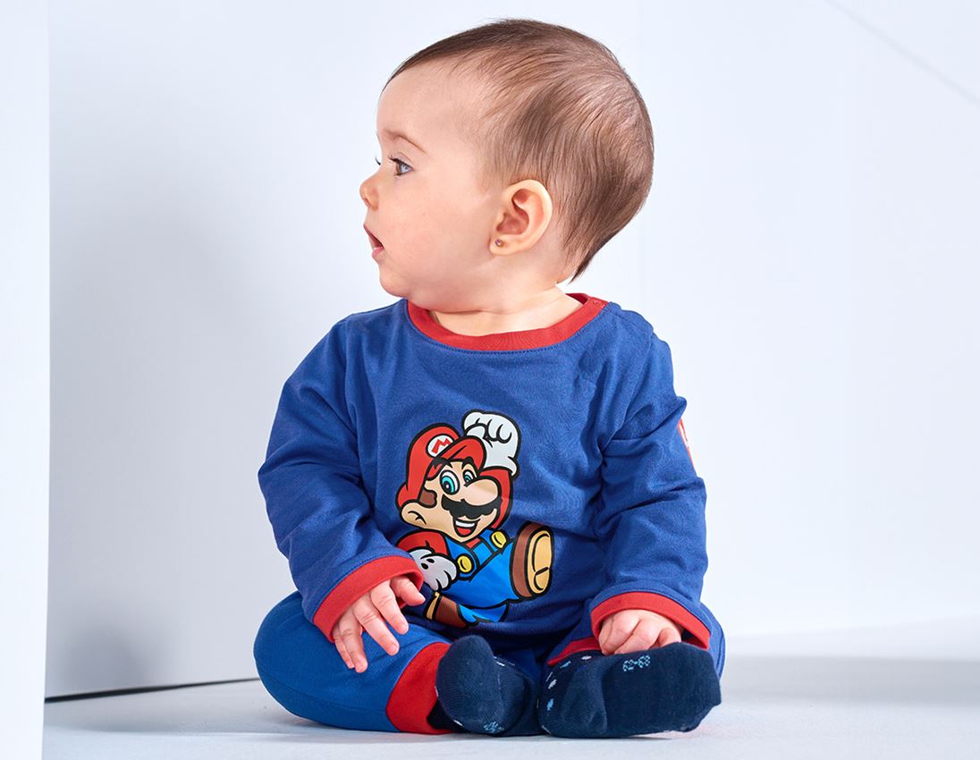 Body pour bébé Super Mario bleu alcalin