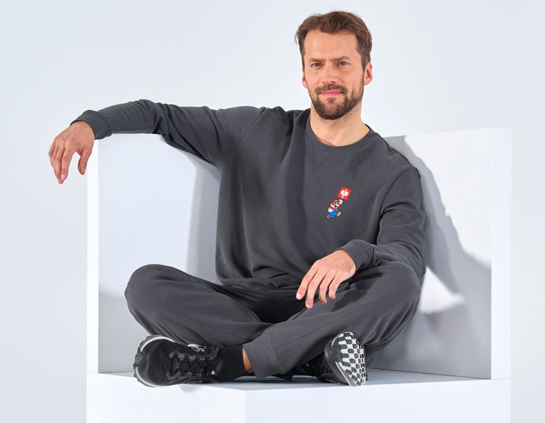 Bovenkleding: Super Mario sweatshirt, heren + antraciet 1