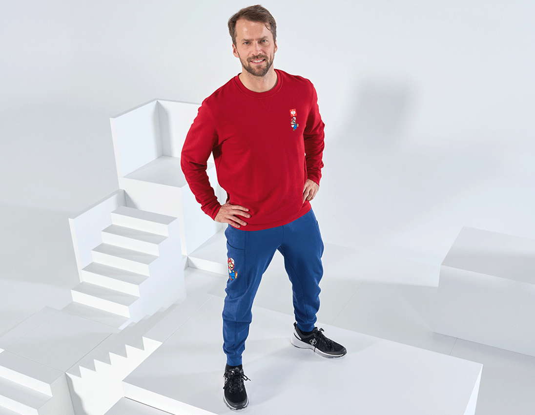 Collaborations: Super Mario Sweatshirt, hommes + rouge vif 1