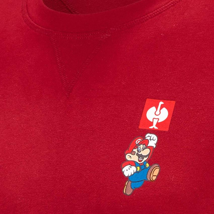 Bovenkleding: Super Mario sweatshirt, heren + vuurrood 2