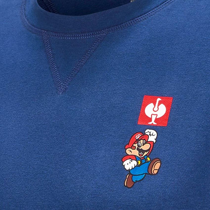 Samenwerkingen: Super Mario sweatshirt, heren + alkalisch blauw 2