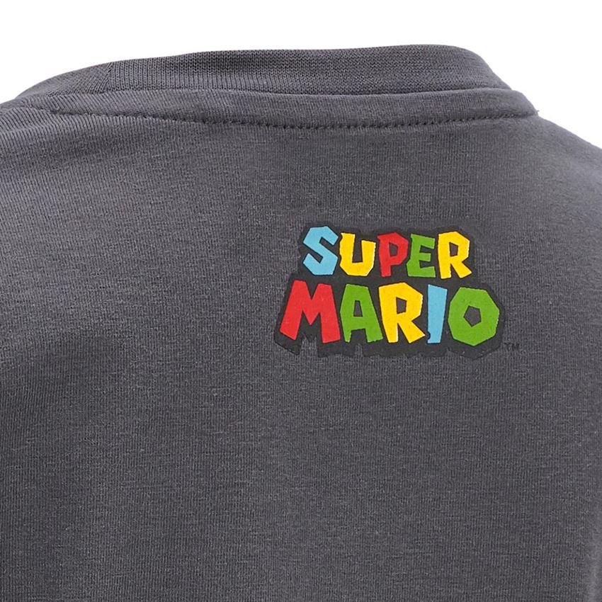 Shirts & Co.: Super Mario T-Shirt, Kinder + anthrazit 2