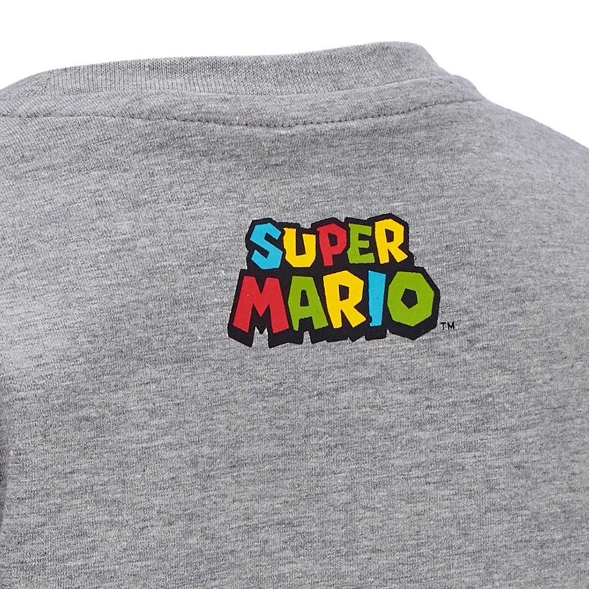 Shirts & Co.: Super Mario T-Shirt, Kinder + graumeliert 2
