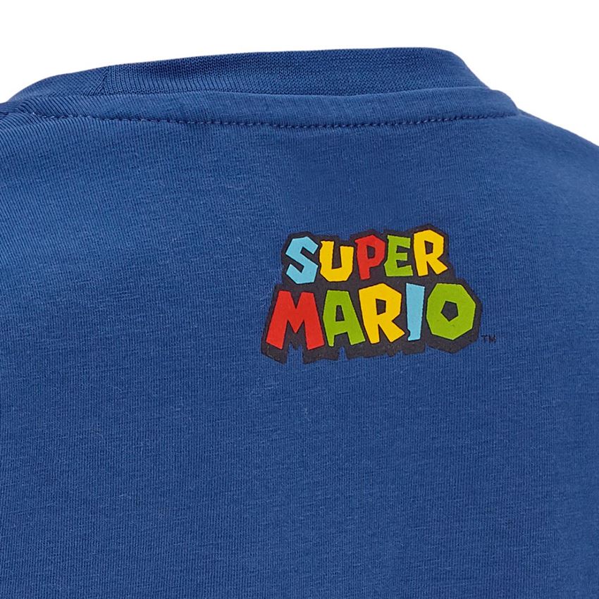 Shirts & Co.: Super Mario T-Shirt, Kinder + alkaliblau 2