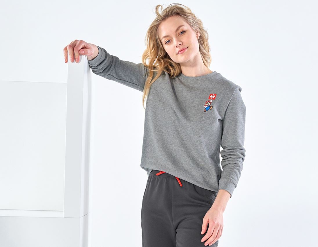 Samenwerkingen: Super Mario sweatshirt, dames + grijs mêlee