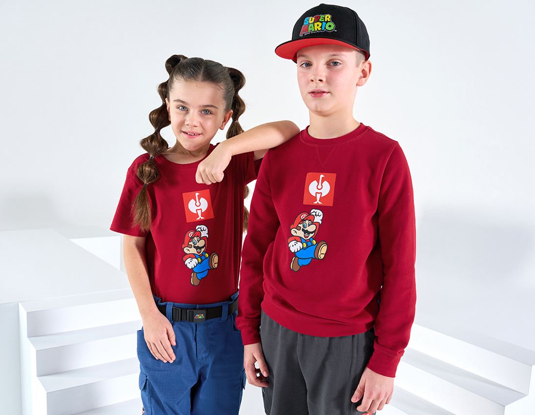 Bovenkleding: Super Mario sweatshirt, kids + vuurrood 1