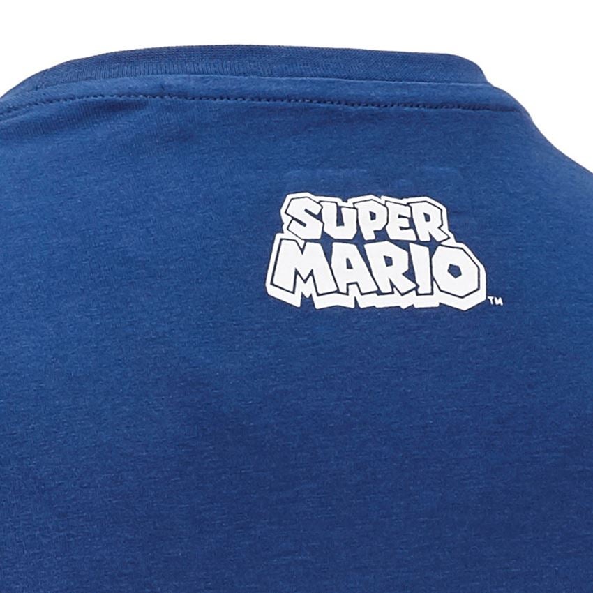 Shirts & Co.: Super Mario T-Shirt, Damen + alkaliblau 2