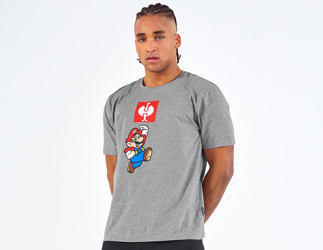 Kollaborationen: Super Mario T-Shirt, Herren + graumeliert