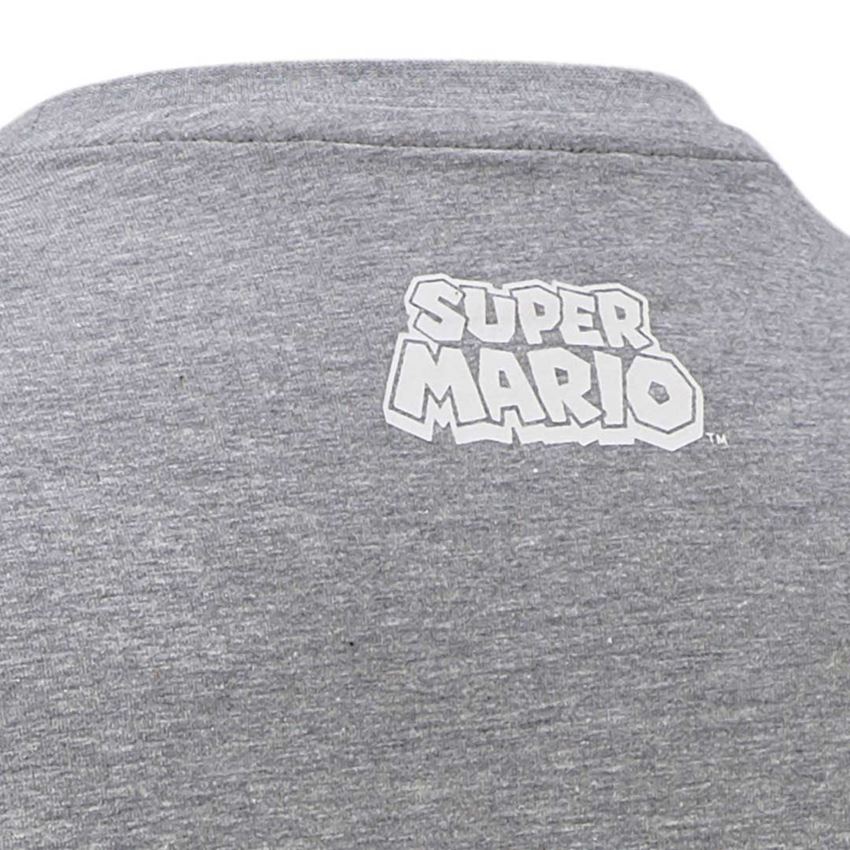 Shirts & Co.: Super Mario T-Shirt, Herren + graumeliert 2