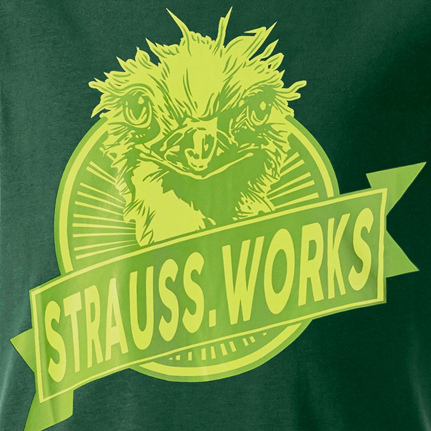 Hauts: e.s. T-shirt strauss works, enfants + vert 2