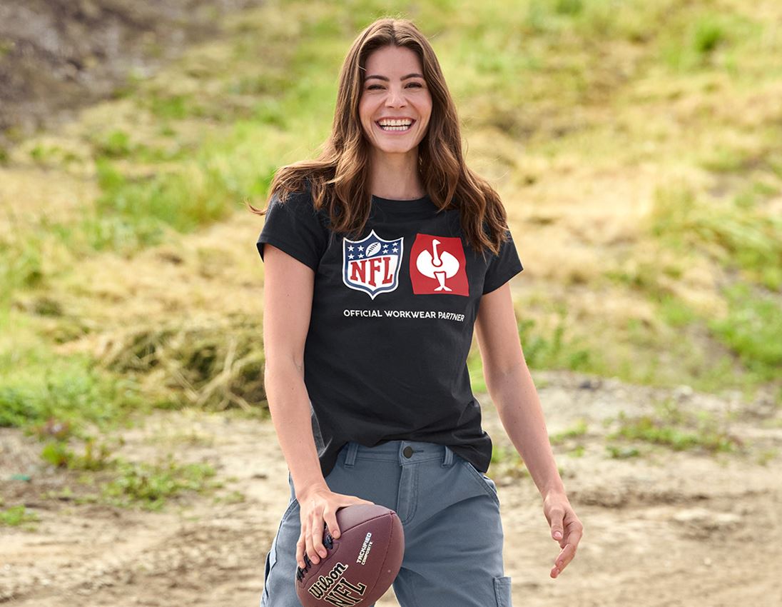 Samenwerkingen: NFL T-Shirt cotton, ladies + zwart 1