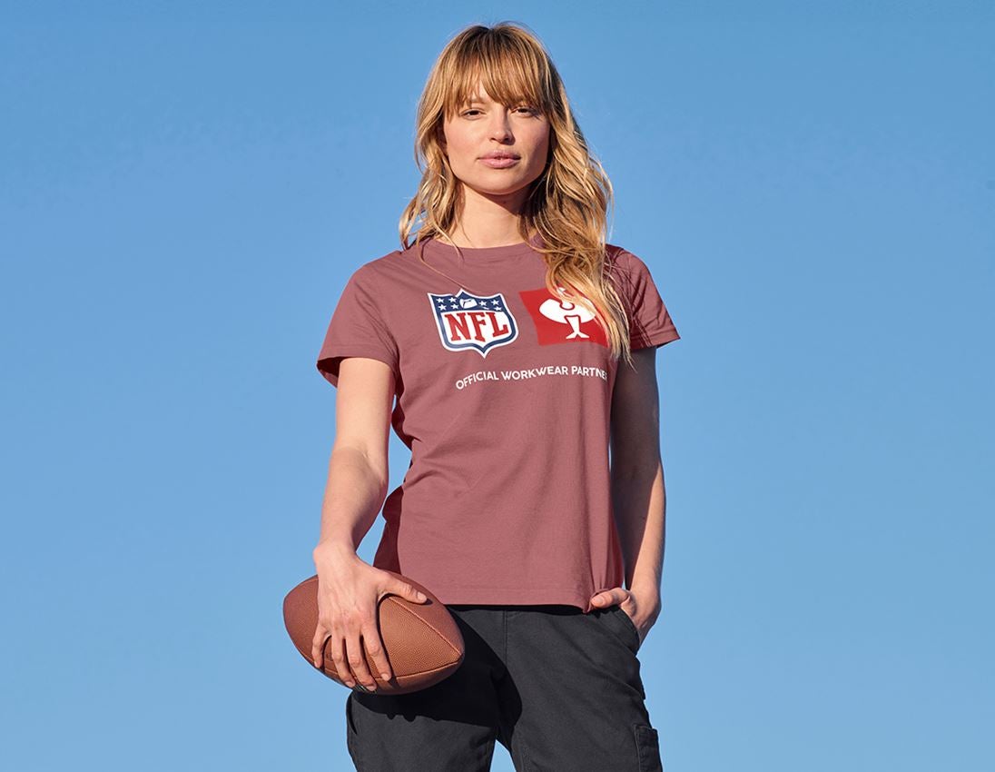 Samenwerkingen: NFL T-Shirt cotton, ladies + oxiderood