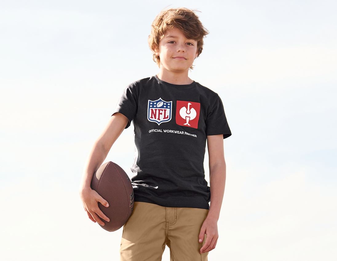 Kollaborationen: NFL T-Shirt cotton, kids + schwarz