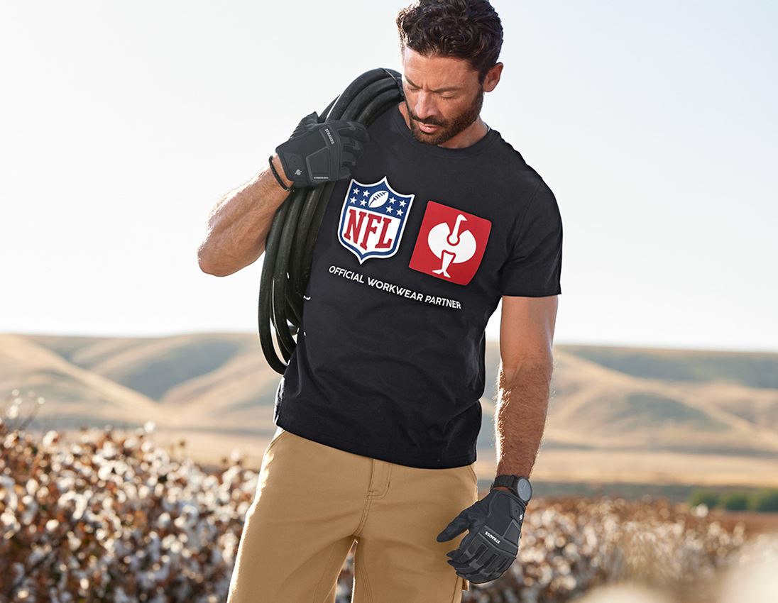 Hauts: NFL T-Shirt cotton + noir