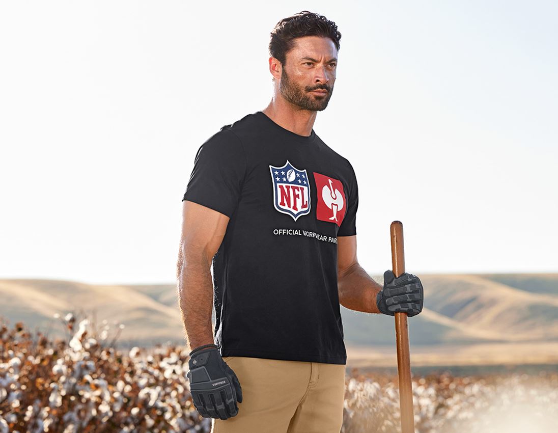 Vêtements: NFL T-Shirt cotton + noir 2