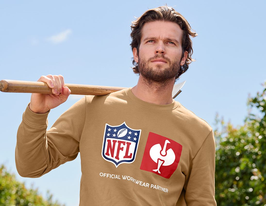 Kleding: NFL Sweatshirt cotton + amandelbruin 2