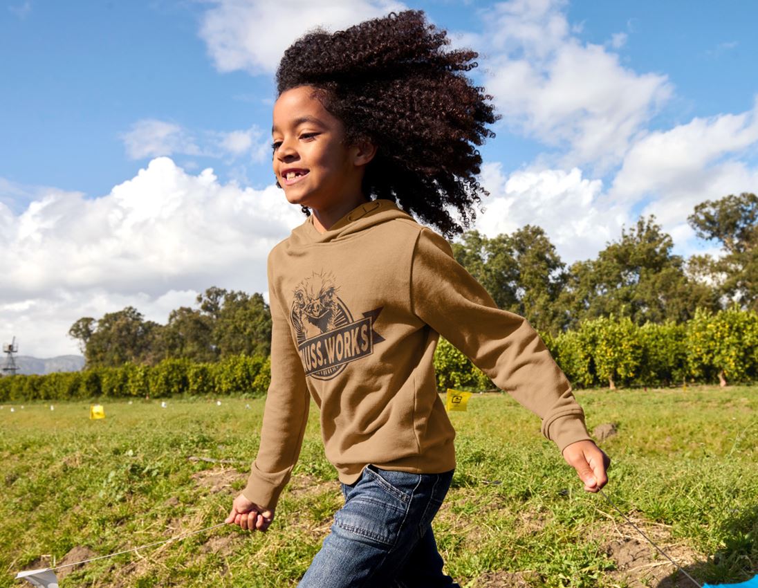 Bovenkleding: Hoody-Sweatshirt e.s.iconic works, kinderen + amandelbruin 1