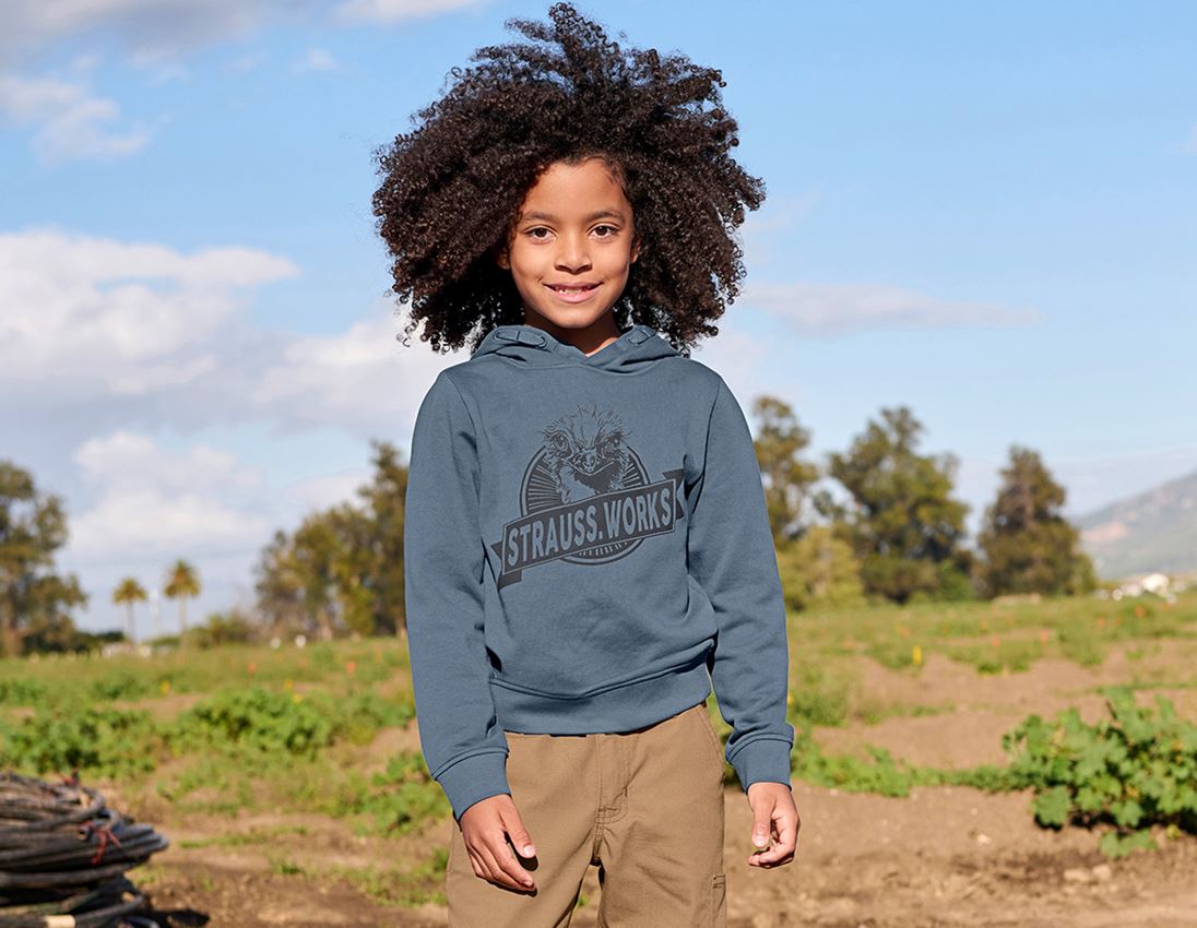 Bovenkleding: Hoody-Sweatshirt e.s.iconic works, kinderen + oxideblauw