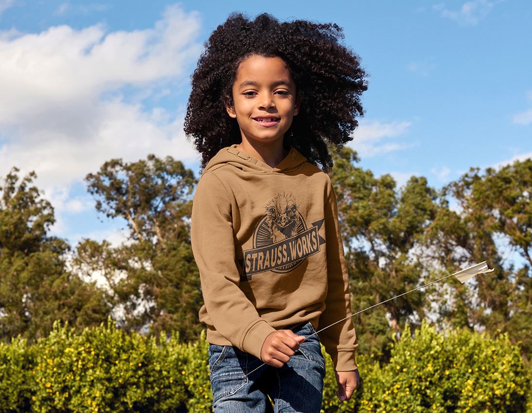 Bovenkleding: Hoody-Sweatshirt e.s.iconic works, kinderen + amandelbruin