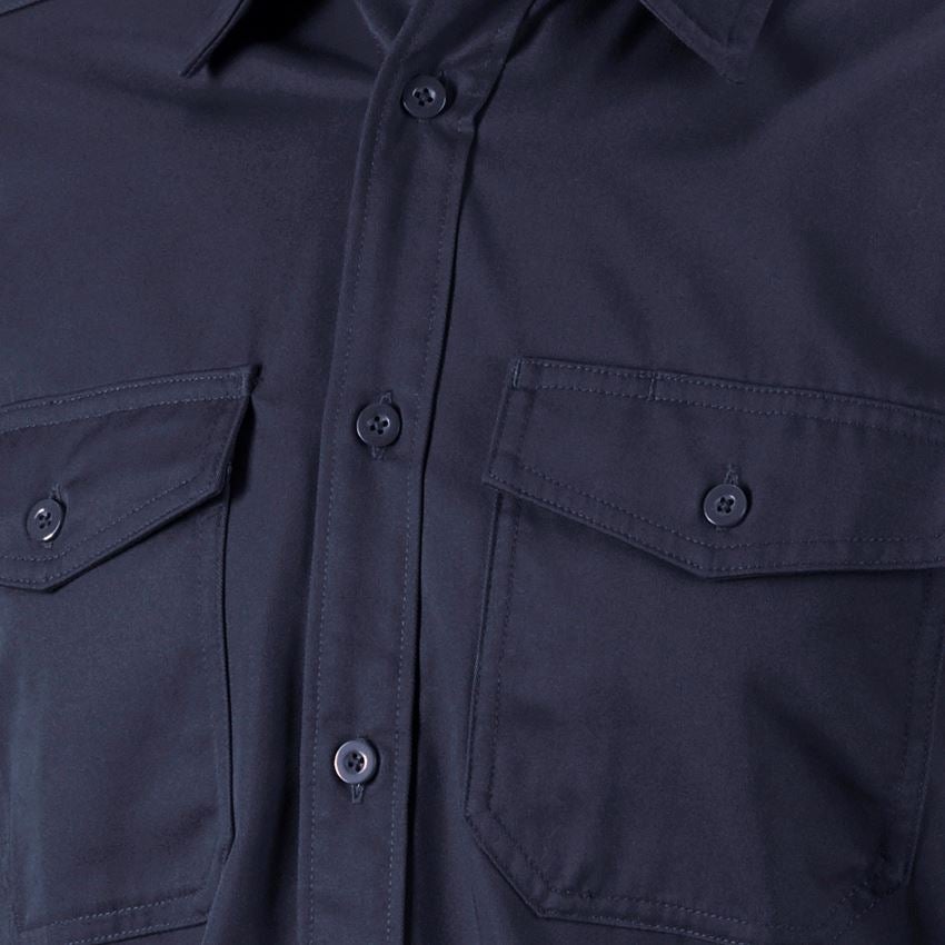 Shirts & Co.: Arbeitshemd e.s.classic, langarm + dunkelblau 2