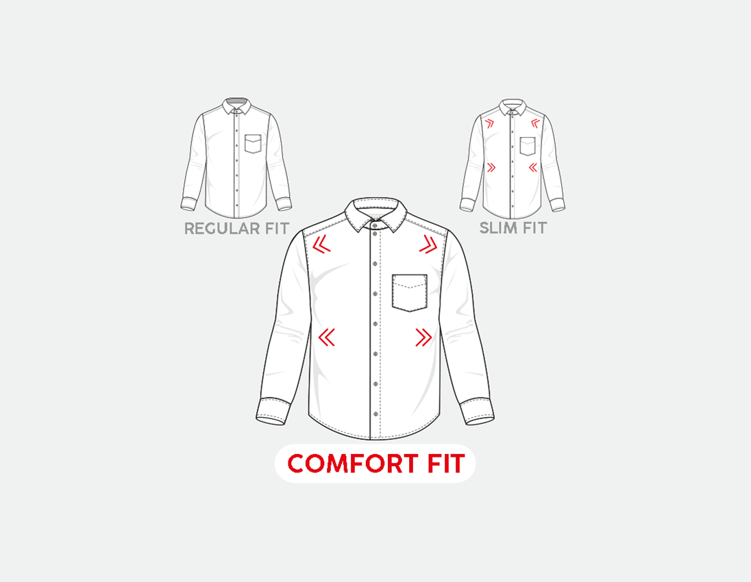 Bovenkleding: e.s. Business overhemd cotton stretch, comfort fit + vorstblauw geruit 2