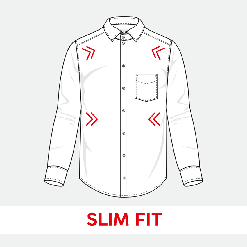 Shirts & Co.: e.s. Business Hemd cotton stretch, slim fit + schwarz kariert 2