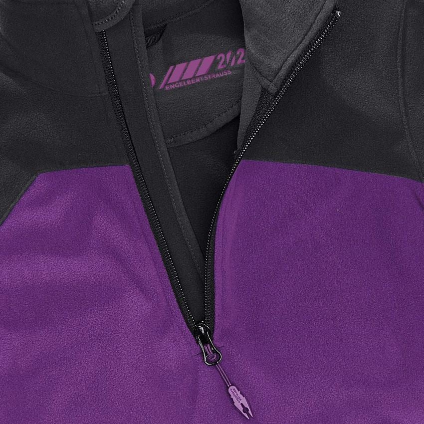 Shirts & Co.: Fleece Troyer e.s.motion 2020, Damen + violett/graphit 2