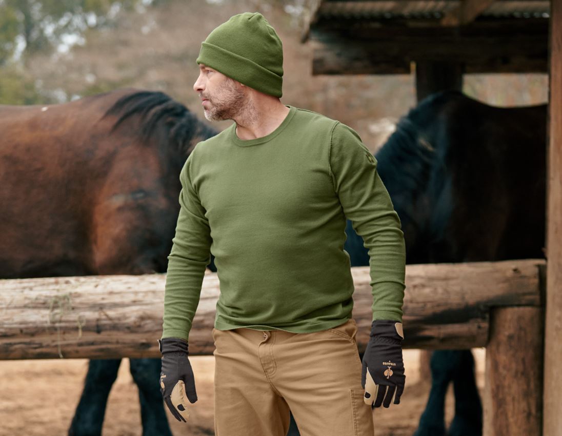 Bovenkleding: Gebreide pullover e.s.iconic + berggroen